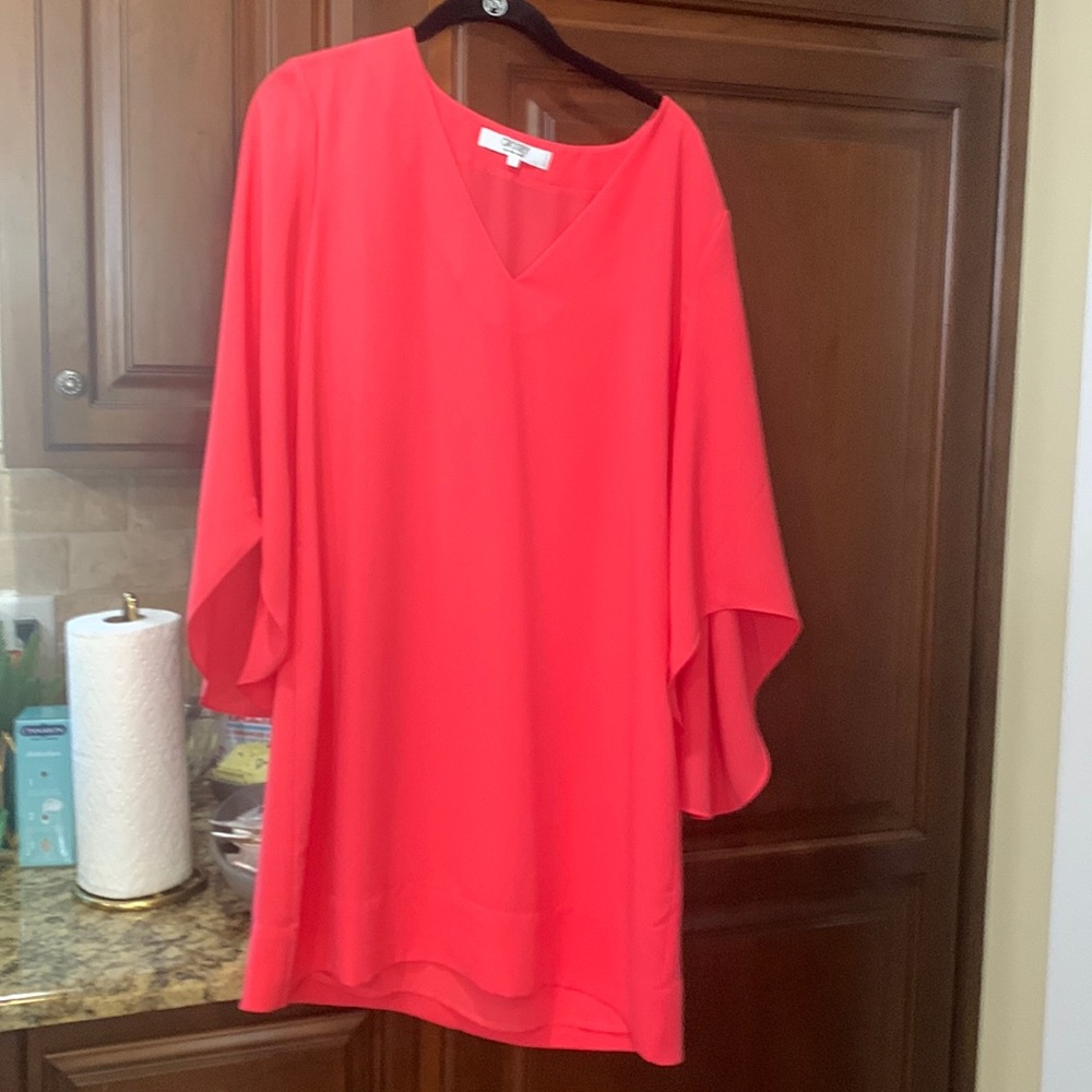 Crosby by Mollie Burch Bell Sleeve Coral Dress